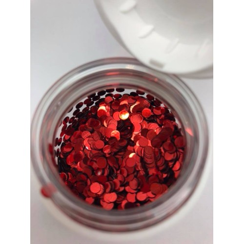 Glitter Mini Discs Red 25g (MINI 25G - RED)